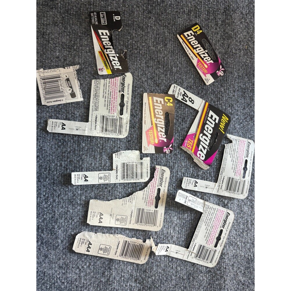Lot of Energizer Batteries Proof Of Purchase Points UPC Labels 1990s VTG Tester